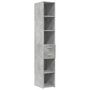 Voir la diapositive 2 : VIDAXL Buffet haut gris beton 30x42,5x185 cm bois d'ingenierie