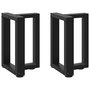 Voir la diapositive 1 : VIDAXL Pieds de table basse forme de T 2pcs noir 28x25x(42-43)cm acier