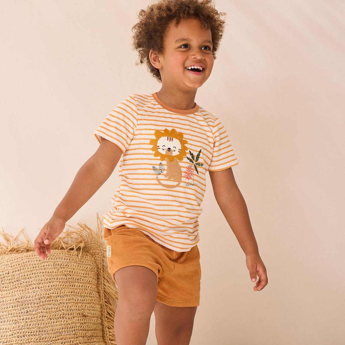 Petit Béguin Ensemble enfant t-shirt et short en éponge Mio