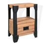 Voir la diapositive 1 : VIDAXL Table de chevet Bois d'acacia Acier 40 x 30 x 54 cm