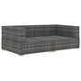 Voir la diapositive 3 : VIDAXL Chaises d'angles lot de 2 avec coussins Resine tressee Gris