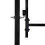 VIDAXL Portillon simple porte avec dessus a pointe Acier 1x1,2 m Noir