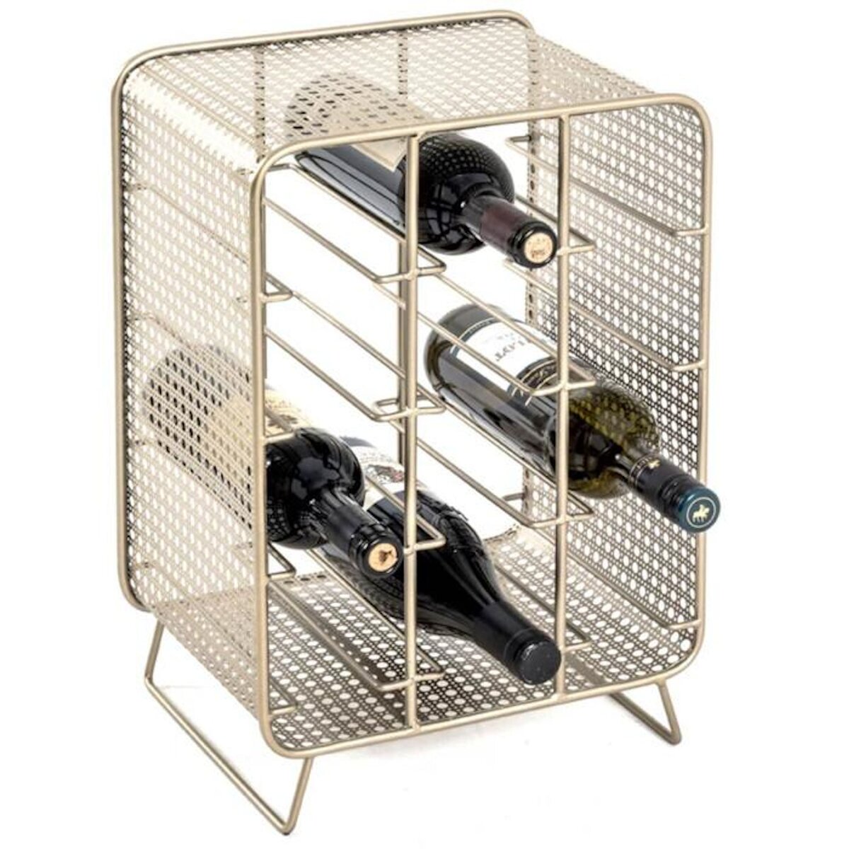 Paris Prix Porte-Bouteilles en Acier  12 Bouteilles  46cm Or
