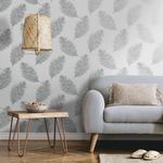 DUTCH WALLCOVERINGS DUTCH WALLCOVERINGS Papier peint Fawning Feather Gris clair