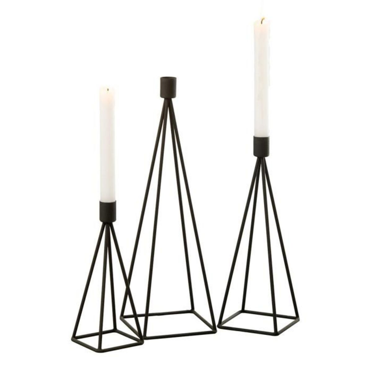 Paris Prix Lot de 3 Chandeliers Design  Désiré  38cm Noir