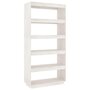 Voir la diapositive 2 : VIDAXL Bibliotheque/Separateur de piece Blanc 80x35x167 cm Pin massif