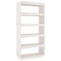 Voir la diapositive 2 : VIDAXL Bibliotheque/Separateur de piece Blanc 80x35x167 cm Pin massif
