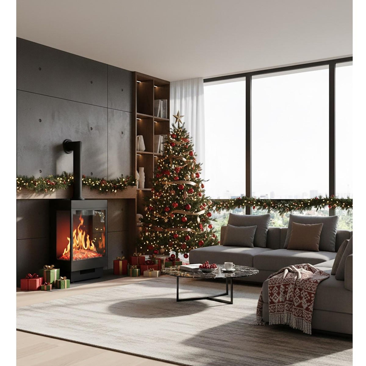 Chemin'arte Cheminée électrique 2000w - majestic 3d