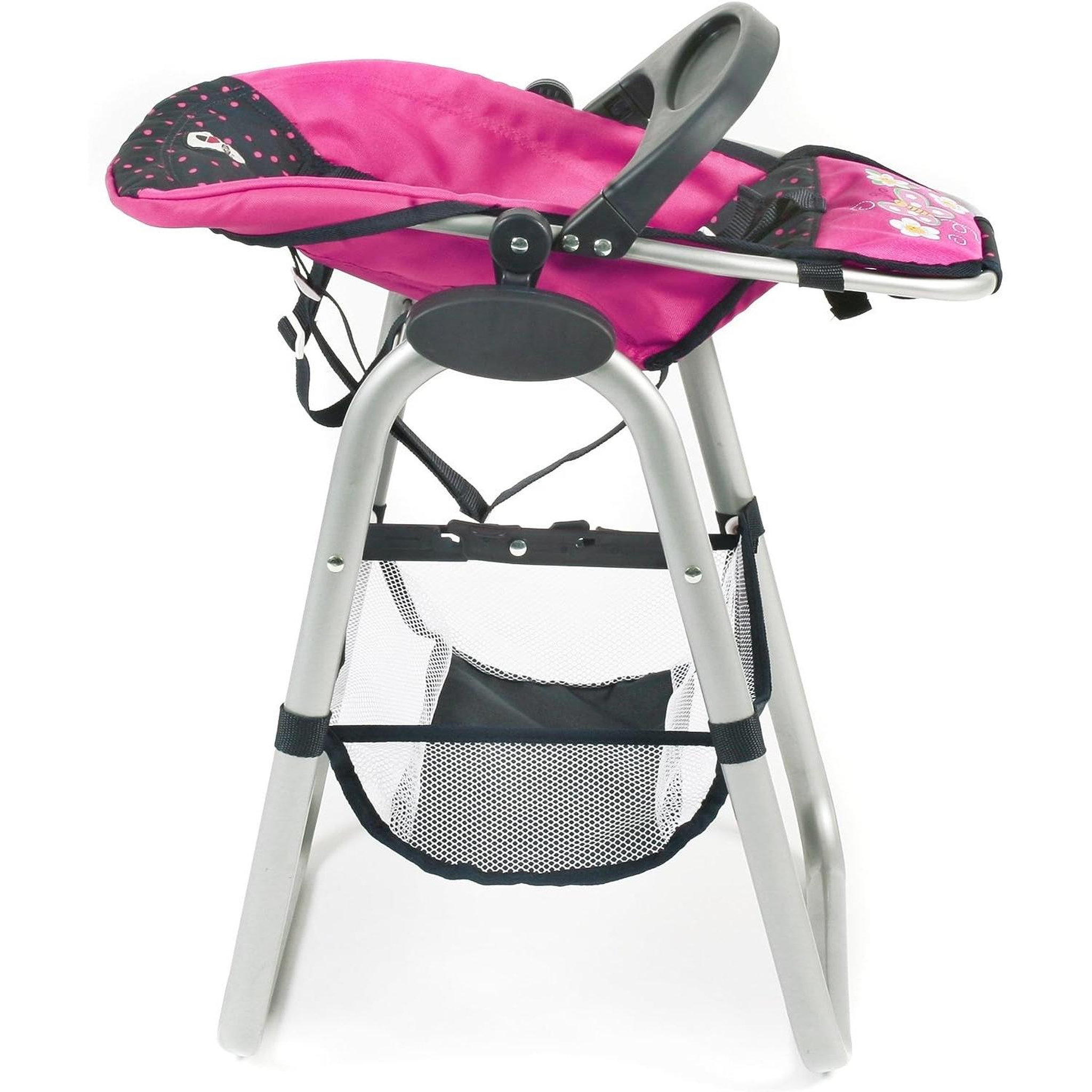 Voir la diapositive 2 : BAYER CHIC 2000 Chaise haute pour poupées - Design Marine et rose à pois.