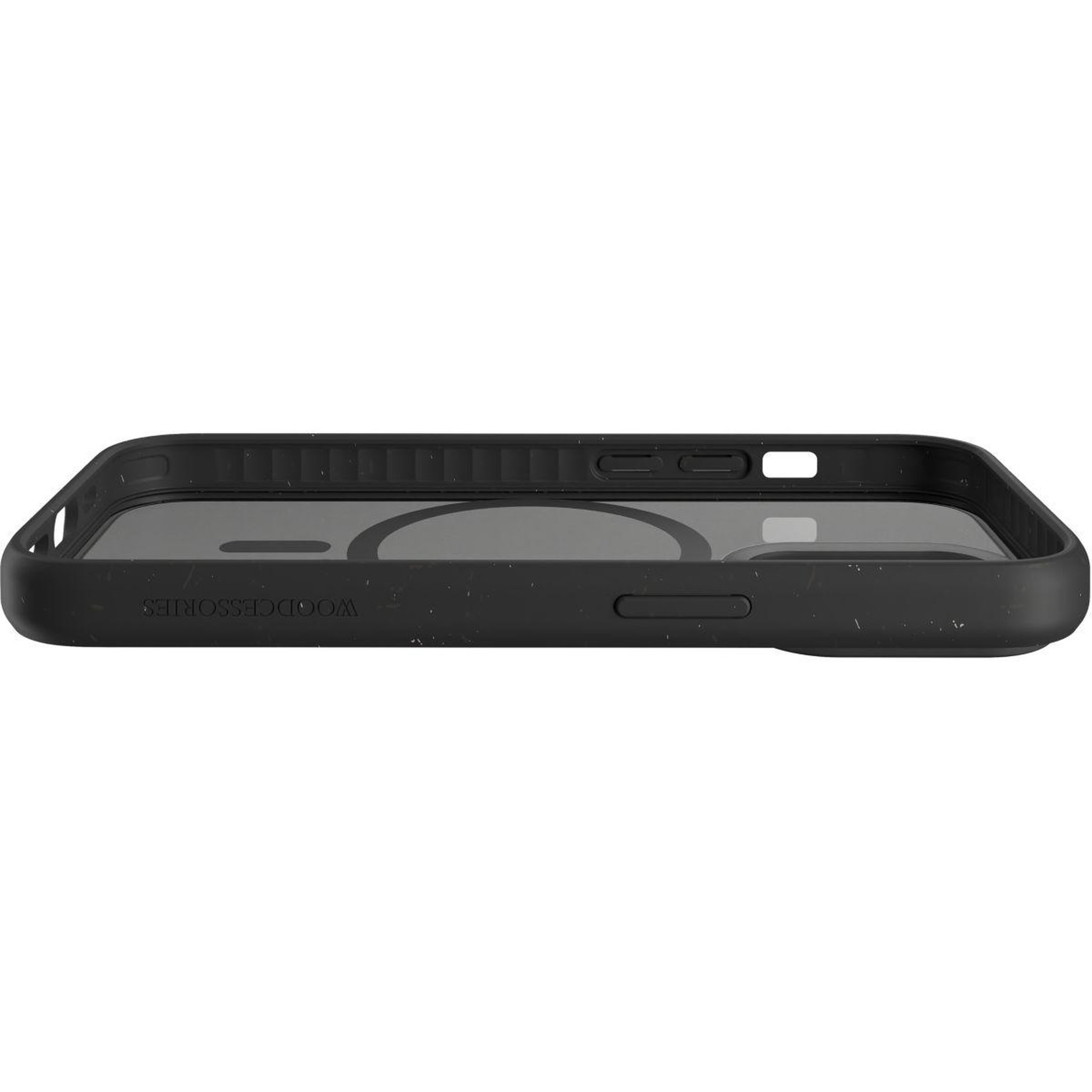 Voir la diapositive 2 : WOODCESSORIES Coque bumper iPhone 14 Plus transparent Taupe