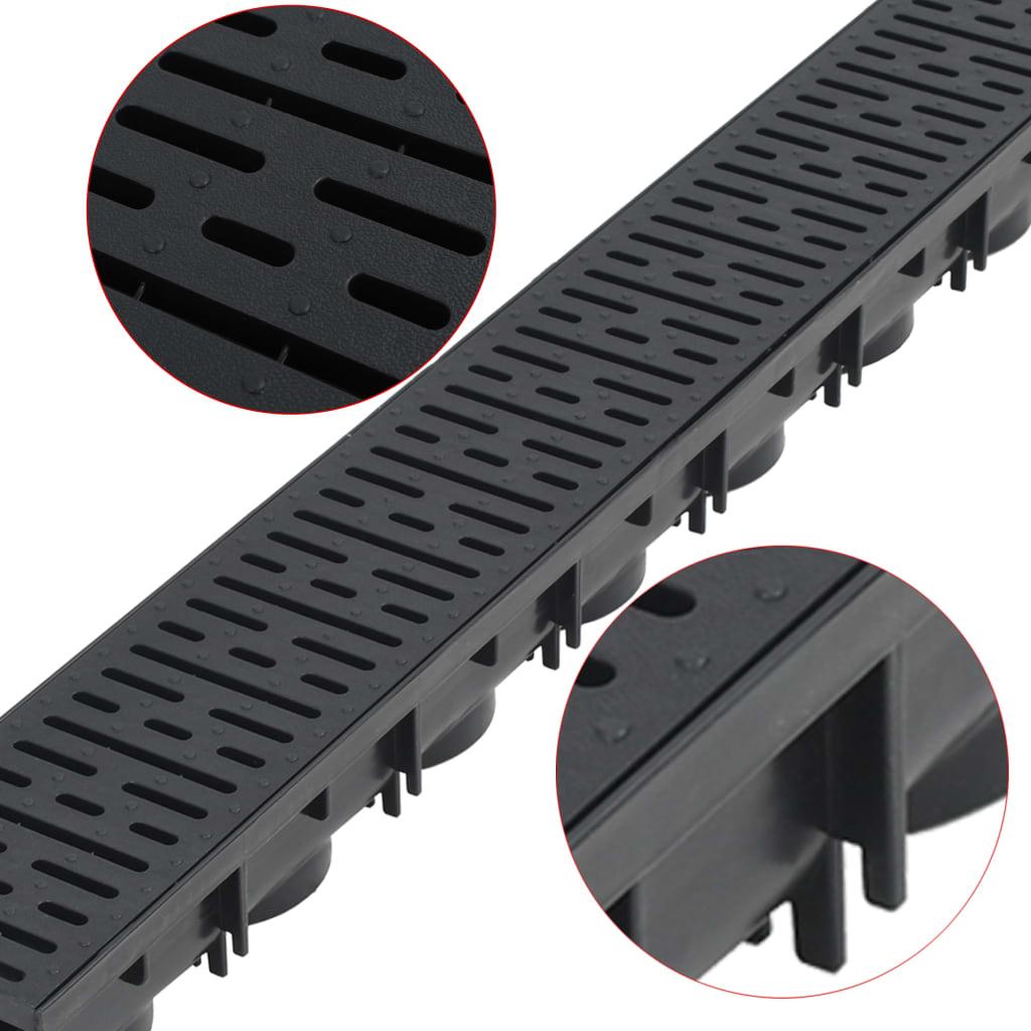 Voir la diapositive 3 : VIDAXL Canaux de drainage 6 pcs Plastique 6 m