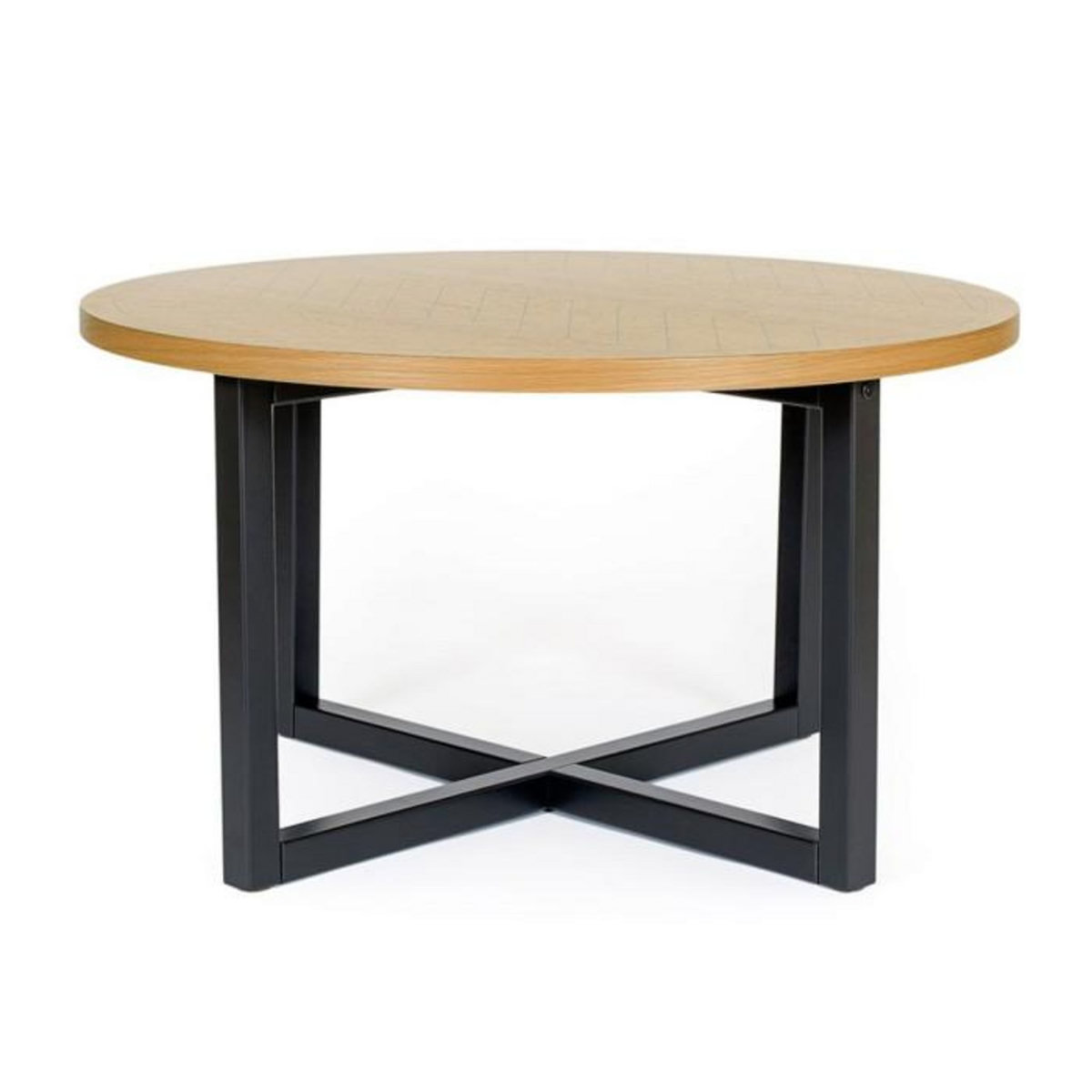 Paris Prix Table Basse Ronde  Camden  80cm Chêne & Noir