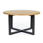 Paris Prix Table Basse Ronde  Camden  80cm Chêne & Noir