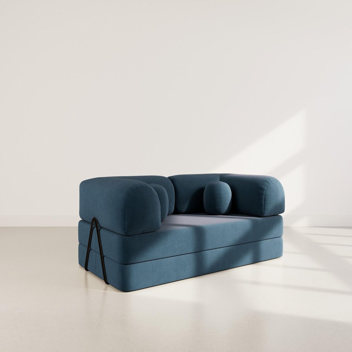 LISA DESIGN Nebula - canapé 3 places convertible en velours texturé