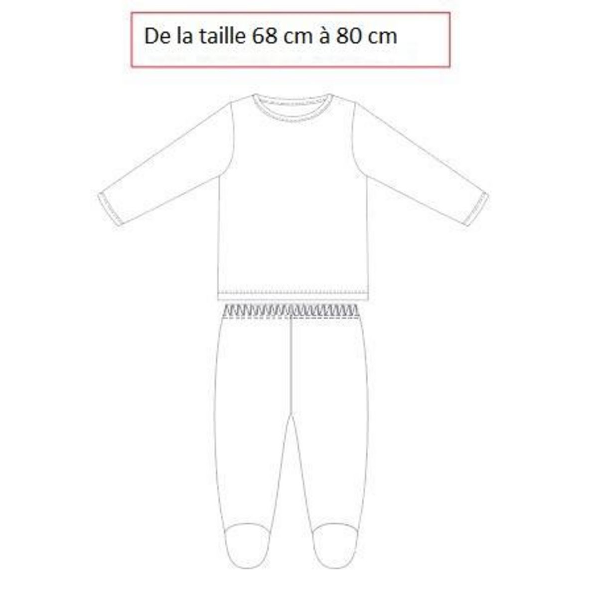 IN EXTENSO Pyjama velours 2 pièces pandas bébé garçon