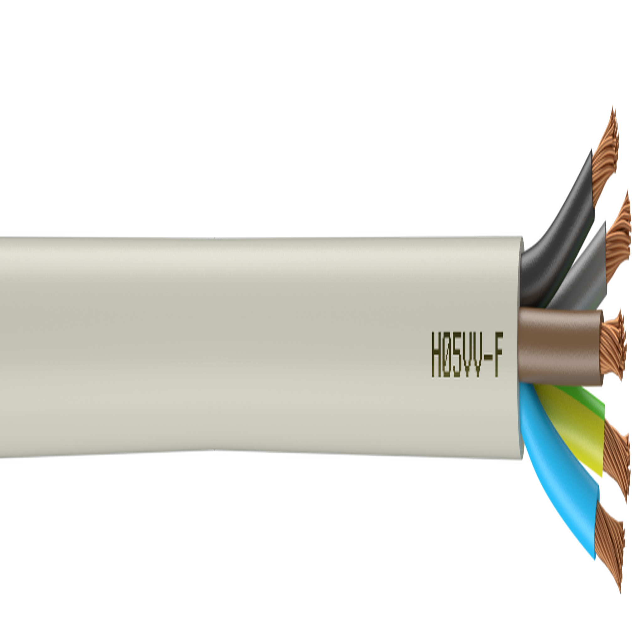 CENTRALE BRICO Câble électrique 5 G 1.5 mm² ho5vvf L.10 m, blanc