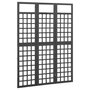 Voir la diapositive 2 : VIDAXL Cloison de separation a 3 panneaux Bois de pin Noir 121x180 cm