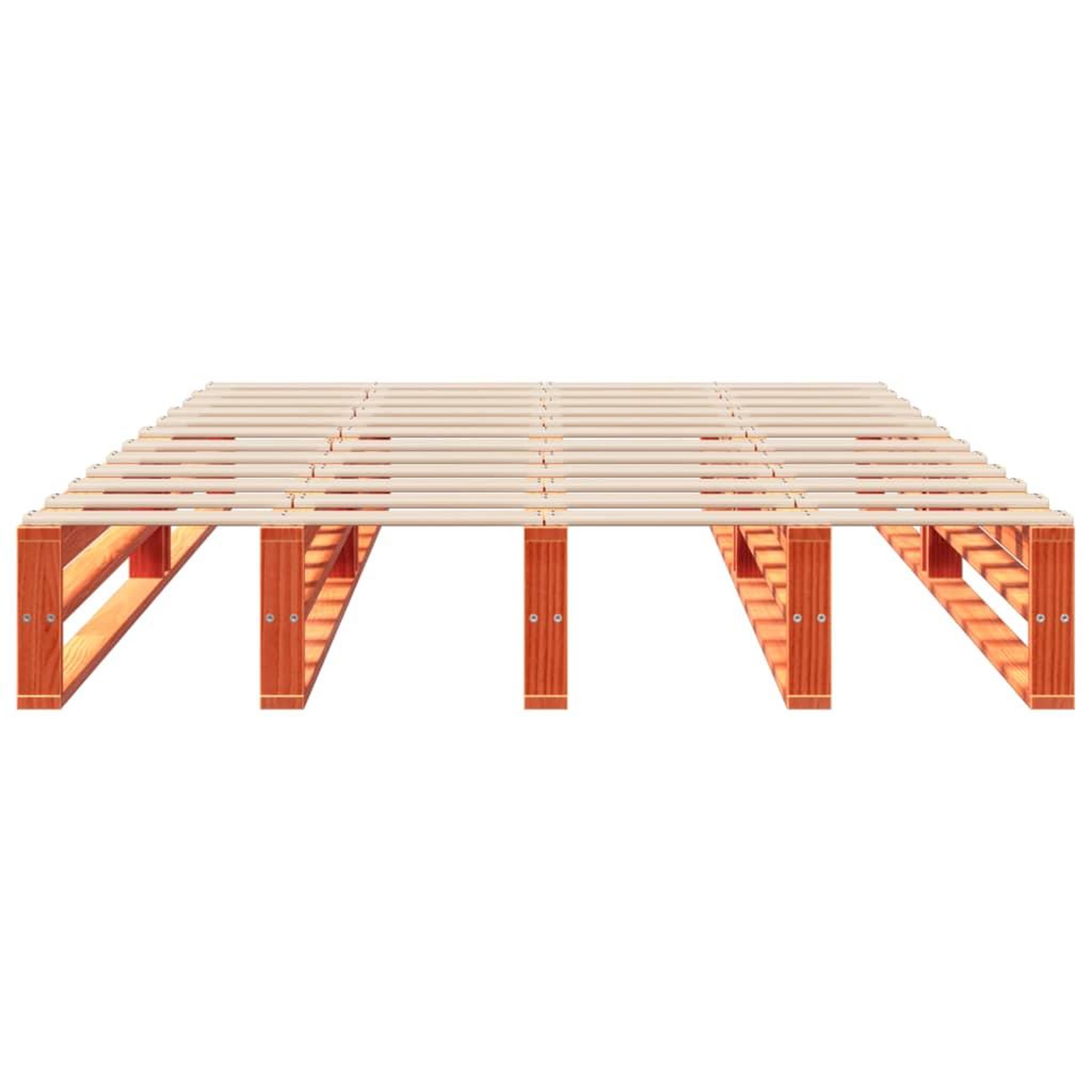 Voir la diapositive 4 : VIDAXL Cadre de lit sans matelas cire marron 140x200cm bois pin massif