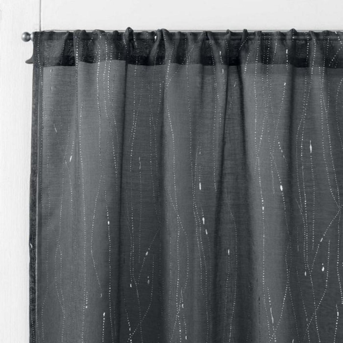 Paris Prix Paire de Voilages  Filiane  70x200cm Anthracite