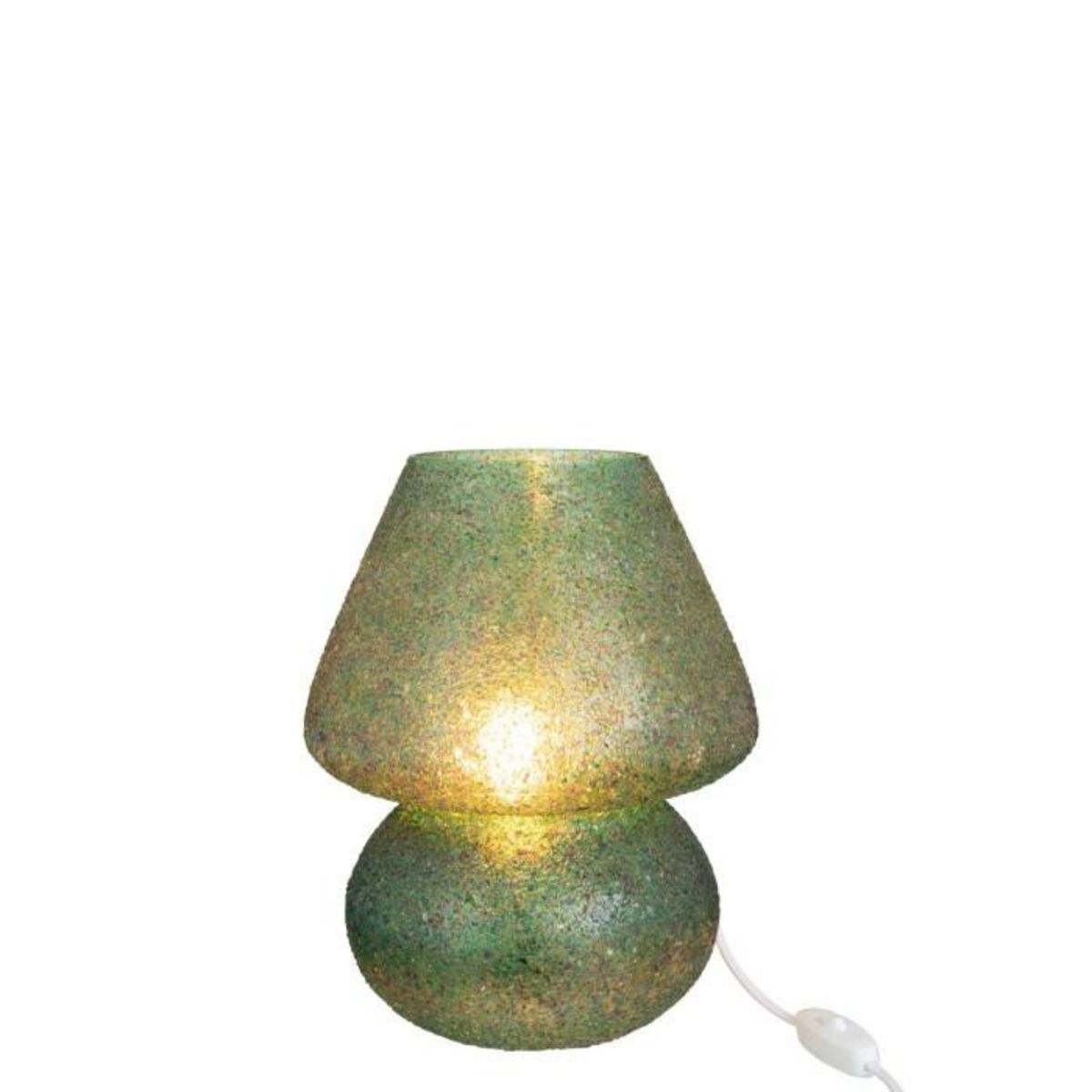 Paris Prix Lampe à Poser Éclat de Verre  Tom  30cm Vert
