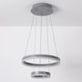 Voir la diapositive 2 : Paris Prix Suspension en Métal Led  Plaox  120cm Gris