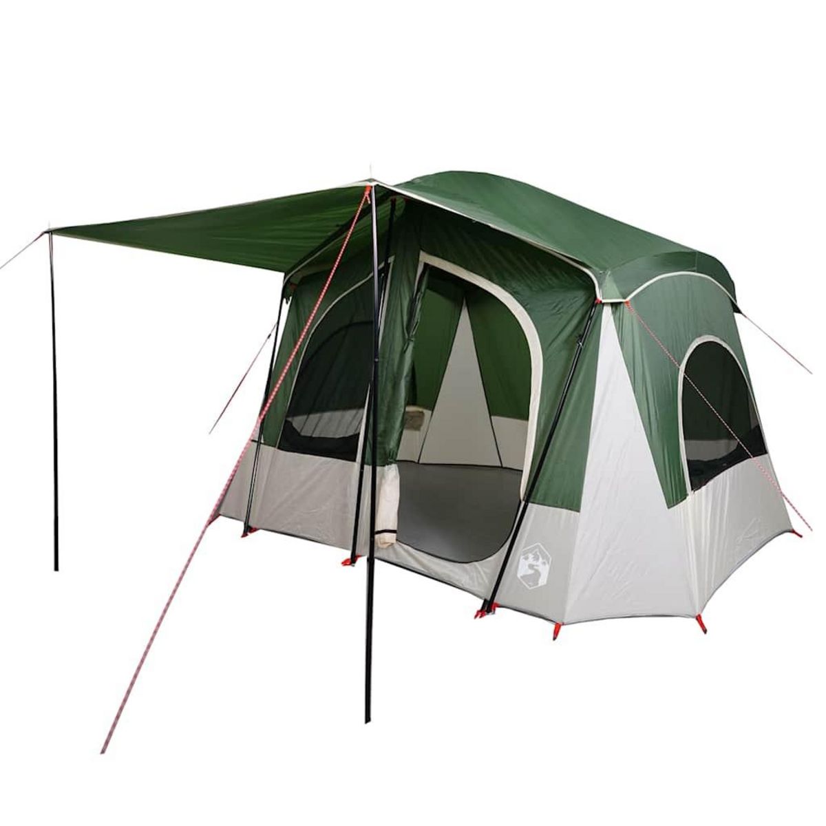 VIDAXL Tente de camping de cabine 5 personnes vert impermeable