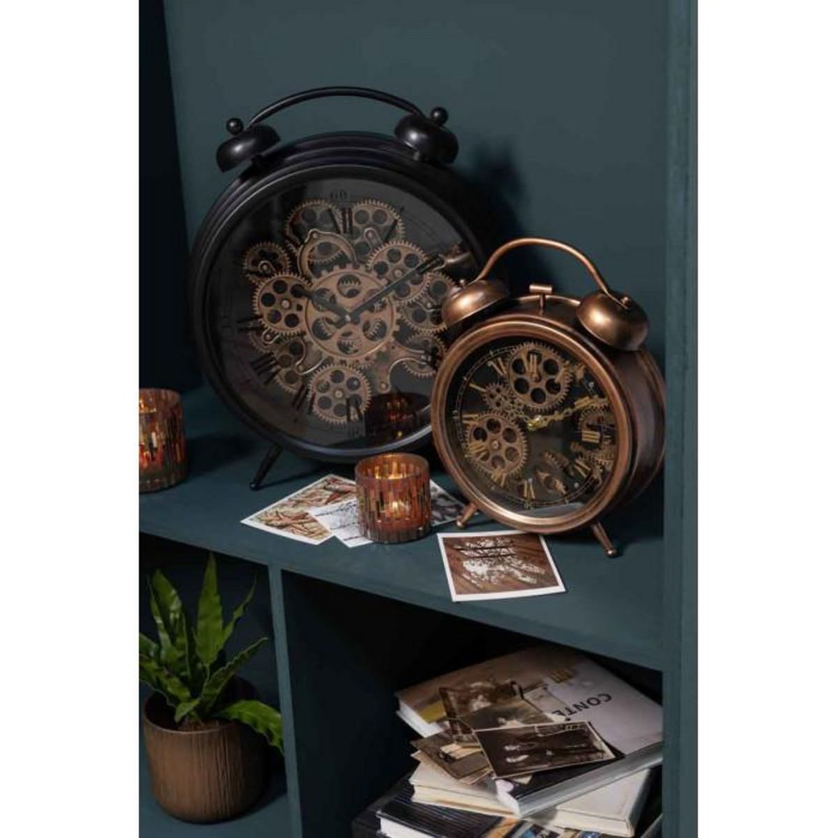 Paris Prix Réveil à Poser Vintage  Mécanisme  33cm Cuivre