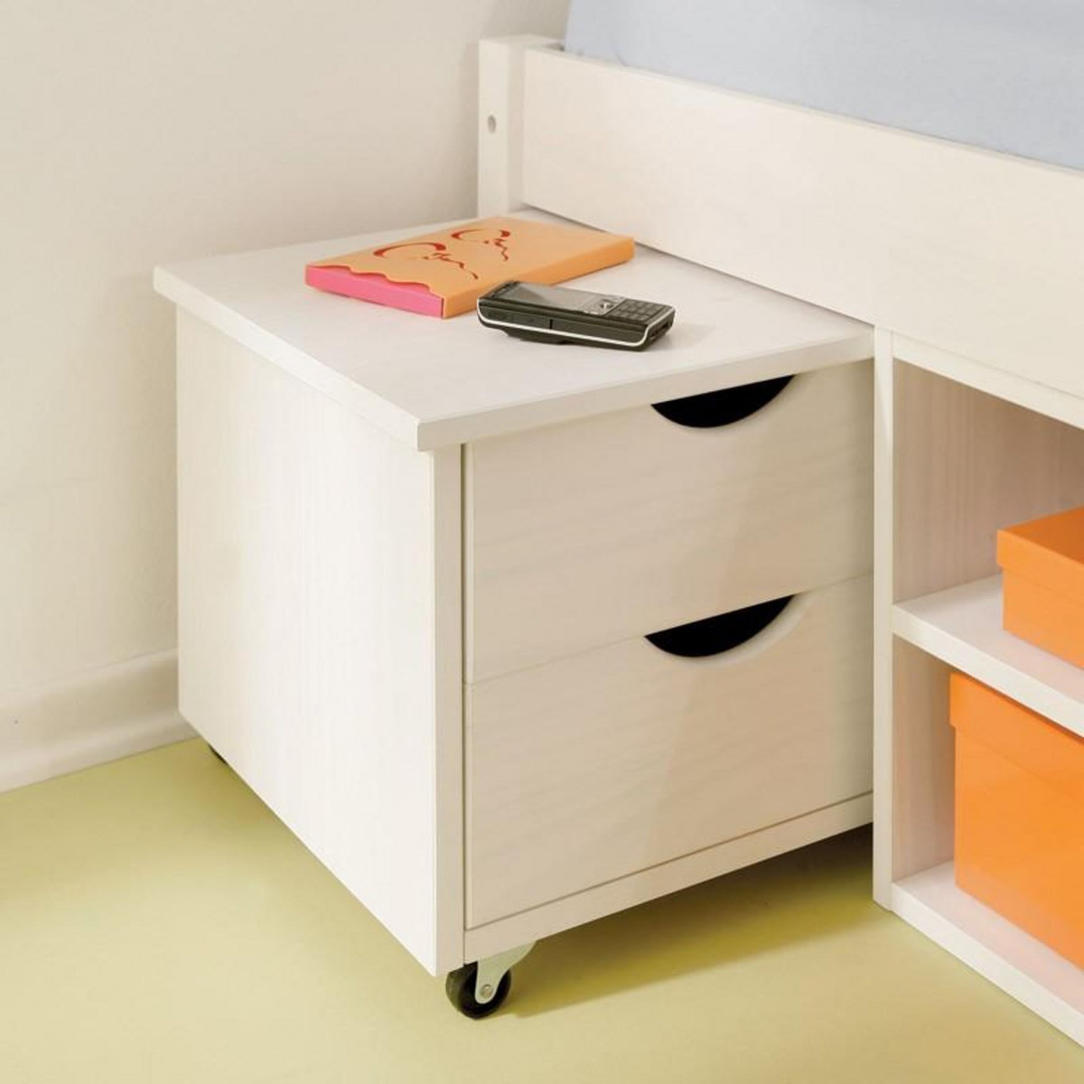 Paris Prix Lit Multi-Rangements  Clark  140x190cm Blanc