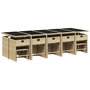 Voir la diapositive 3 : VIDAXL Ensemble a manger de jardin et coussins 15 pcs melange beige
