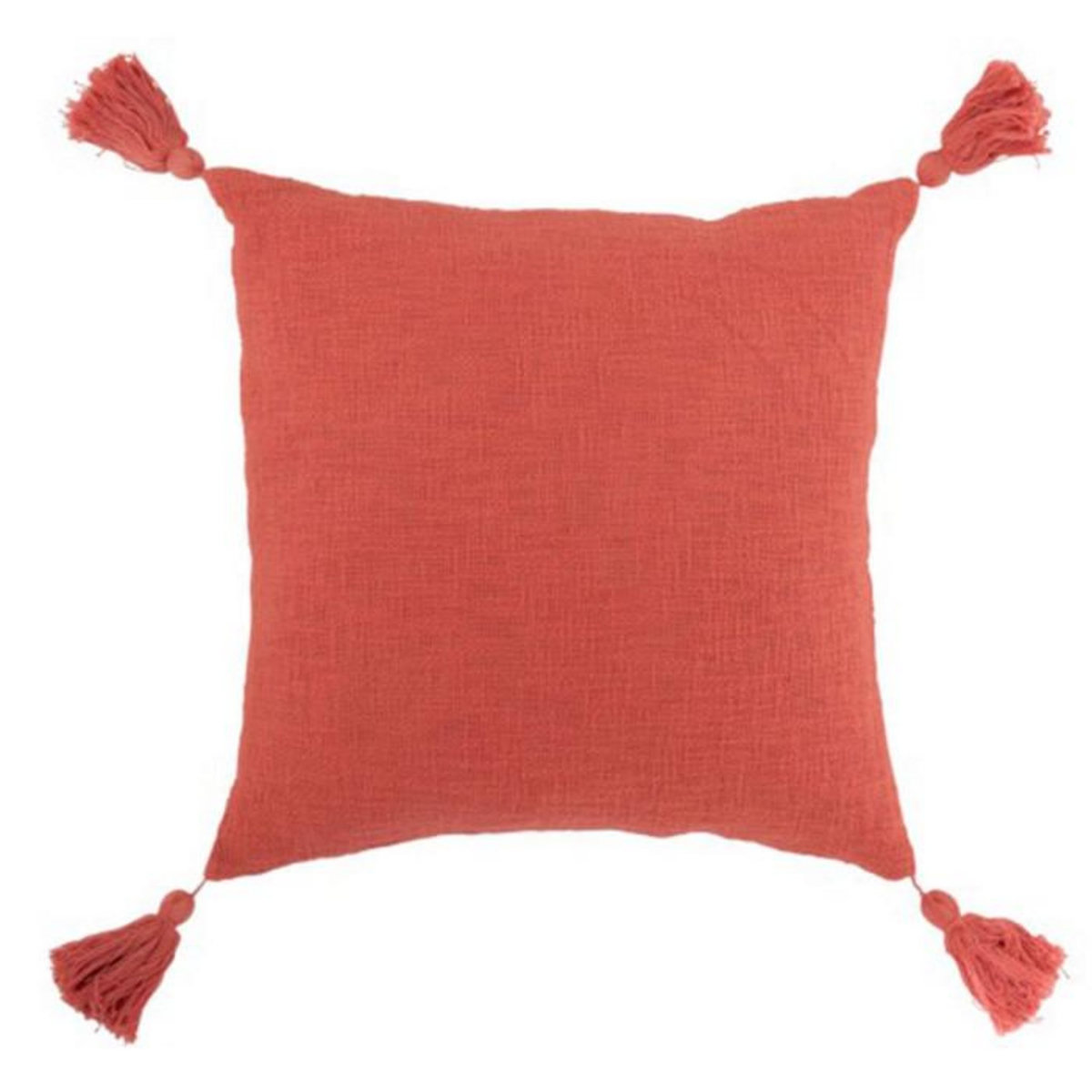 Paris Prix Coussin Déco à Pompons  Terwin  45x45cm Rose