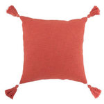 Paris Prix Coussin Déco à Pompons  Terwin  45x45cm Rose