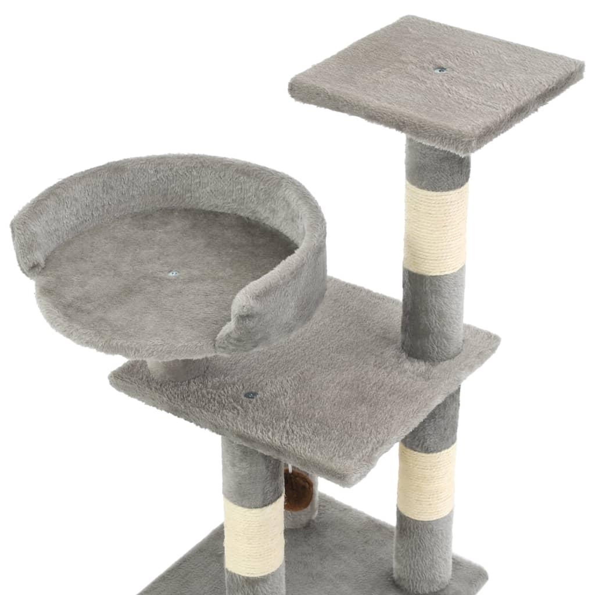 Voir la diapositive 4 : VIDAXL Arbre a chat avec griffoirs en sisal 65 cm Gris