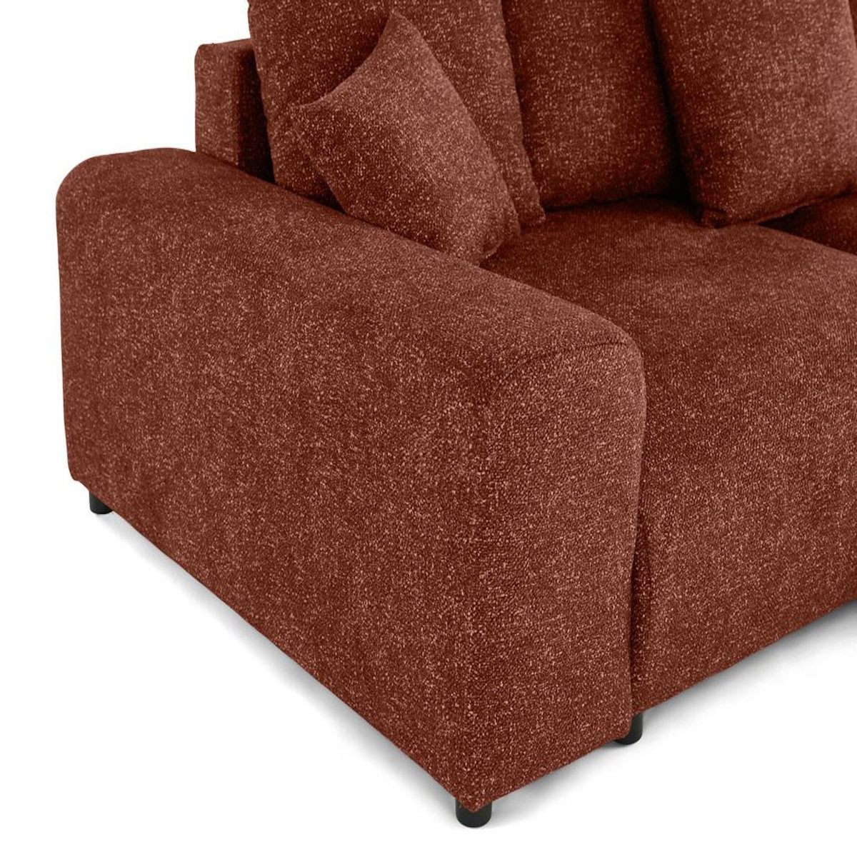 LISA DESIGN Jake - canapé panoramique d'angle droit 7 places convertible avec coffre en fausse fourrure