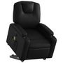 Voir la diapositive 3 : VIDAXL Fauteuil inclinable de massage electrique noir similicuir