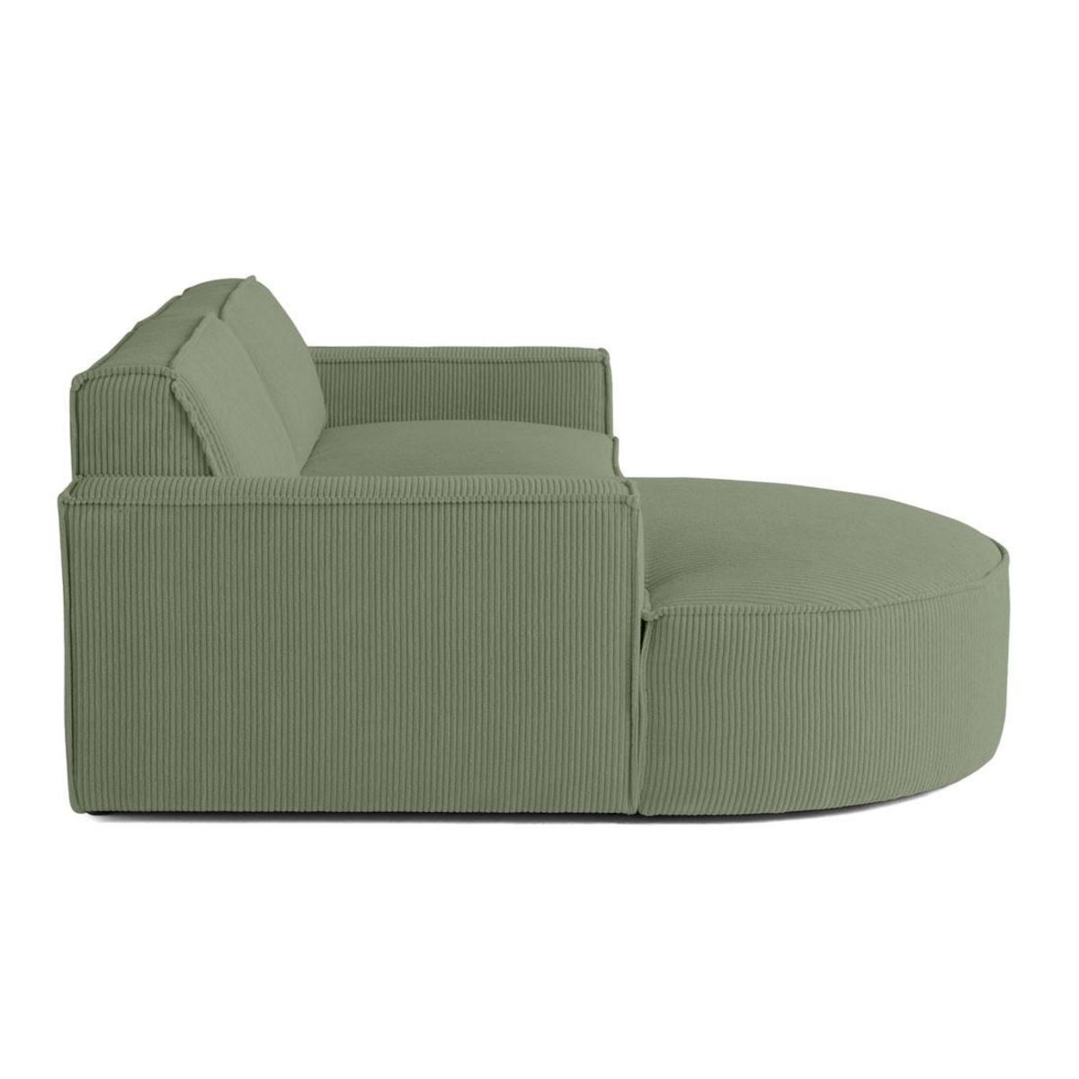 LISA DESIGN Spiaggia - canapé d'angle gauche - 4 places - en velours côtelé