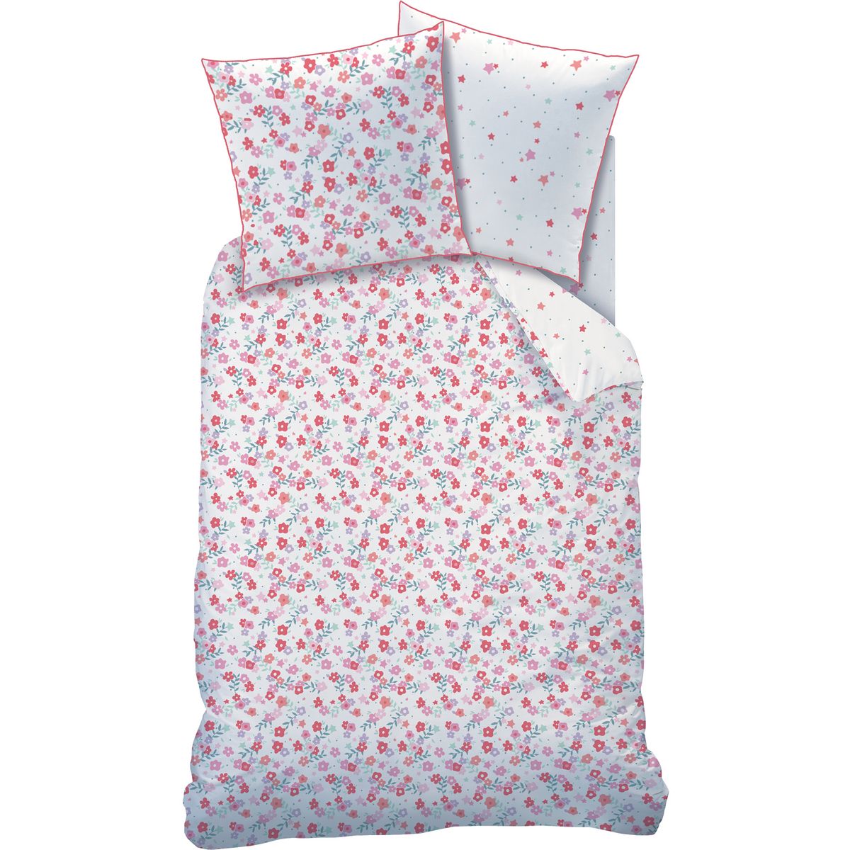 MATT & ROSE Parure housse de couette enfant en coton 57 fils motifs Liberty PRINTEMPS