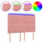 Voir la diapositive 2 : VIDAXL Tete de lit a LED Rose 144x5x118/128 cm Velours