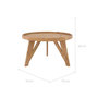 Voir la diapositive 4 : Rendez vous déco Table basse ronde en bois de teck recyclé D70 cm-Oly