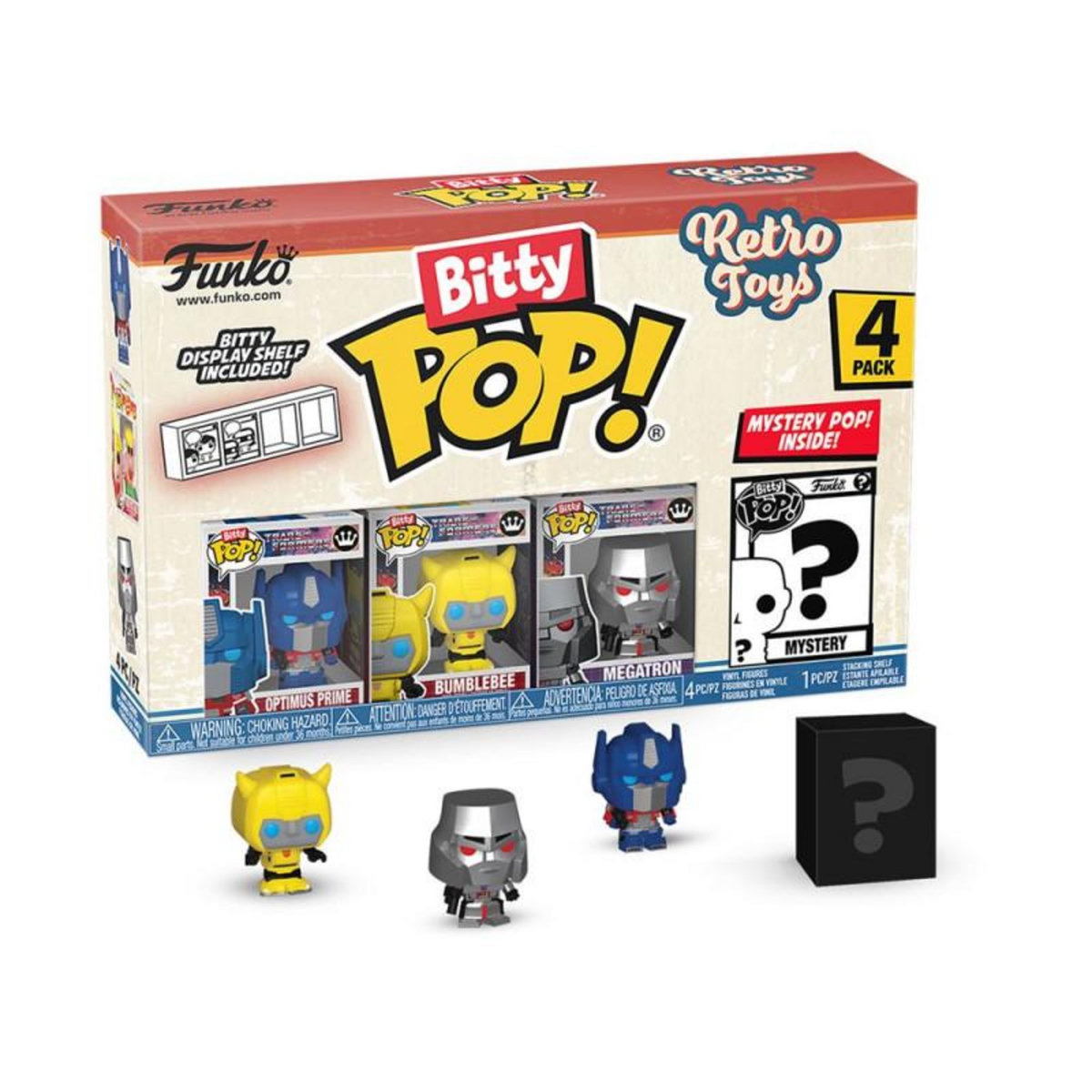 Funko Pack 4 Figurines Funko Bitty Pop Retro Toys Transformers