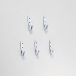 Mottez Lot de 5 crochets petit modèle MOTTEZ, H.8 x l.2.5 x P.2.5 cm