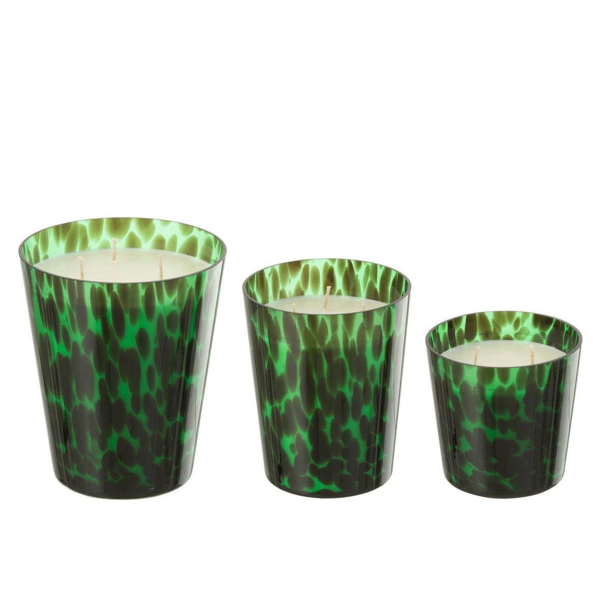 Voir la diapositive 5 : J-LINE Bougie parfumée  noa  20cm bois de santal vert