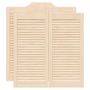 Voir la diapositive 2 : VIDAXL Portes battantes a persiennes 2paire 90x80 cm bois massif Pin