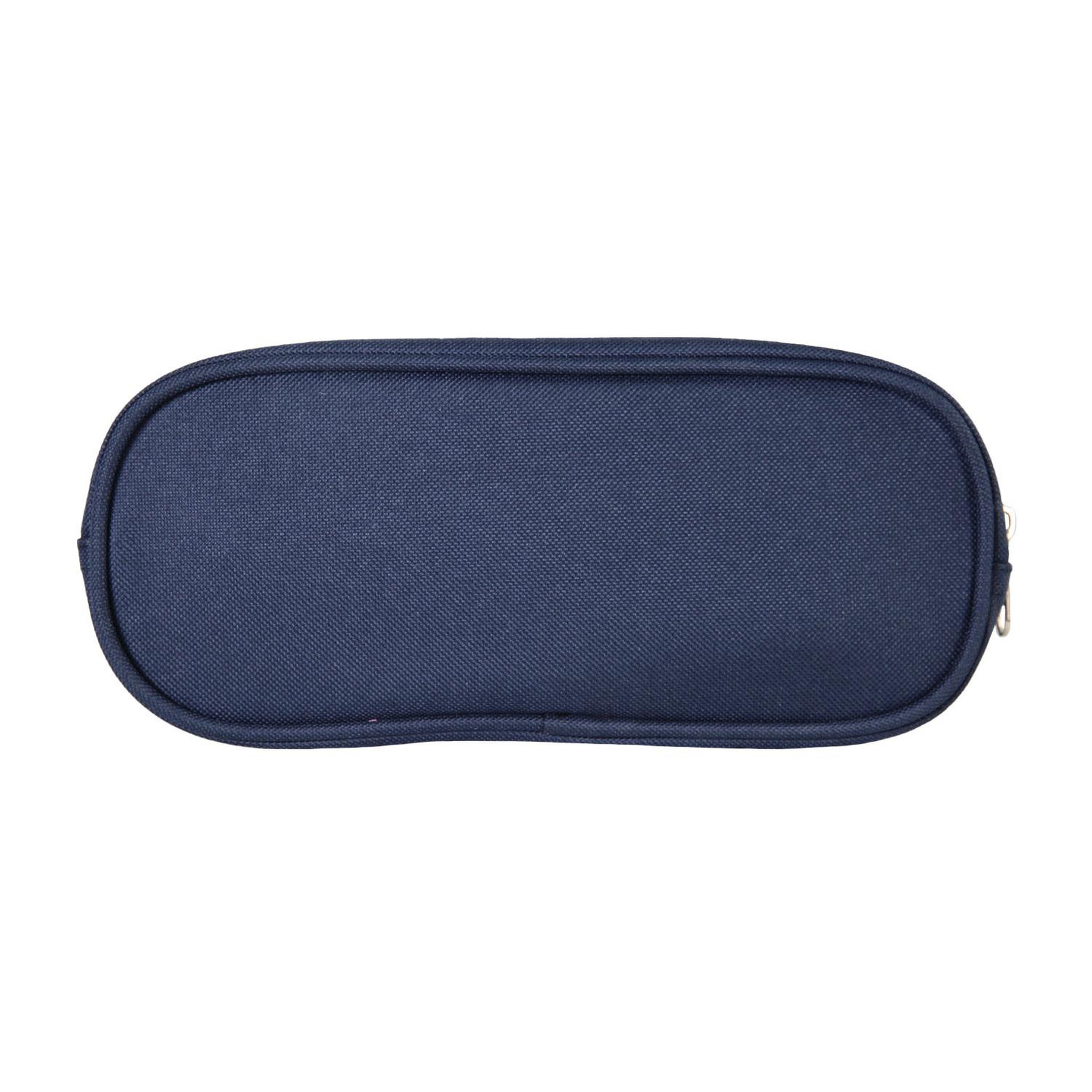 Voir la diapositive 4 : Bagtrotter Bagtrotter - Lili Lou  - Trousse Scolaire Rectangulaire - Marine  - 2 Compartiments Zippés - 23x7x10cm - Matière Polyester - Accessoire et Papeterie Scolaire