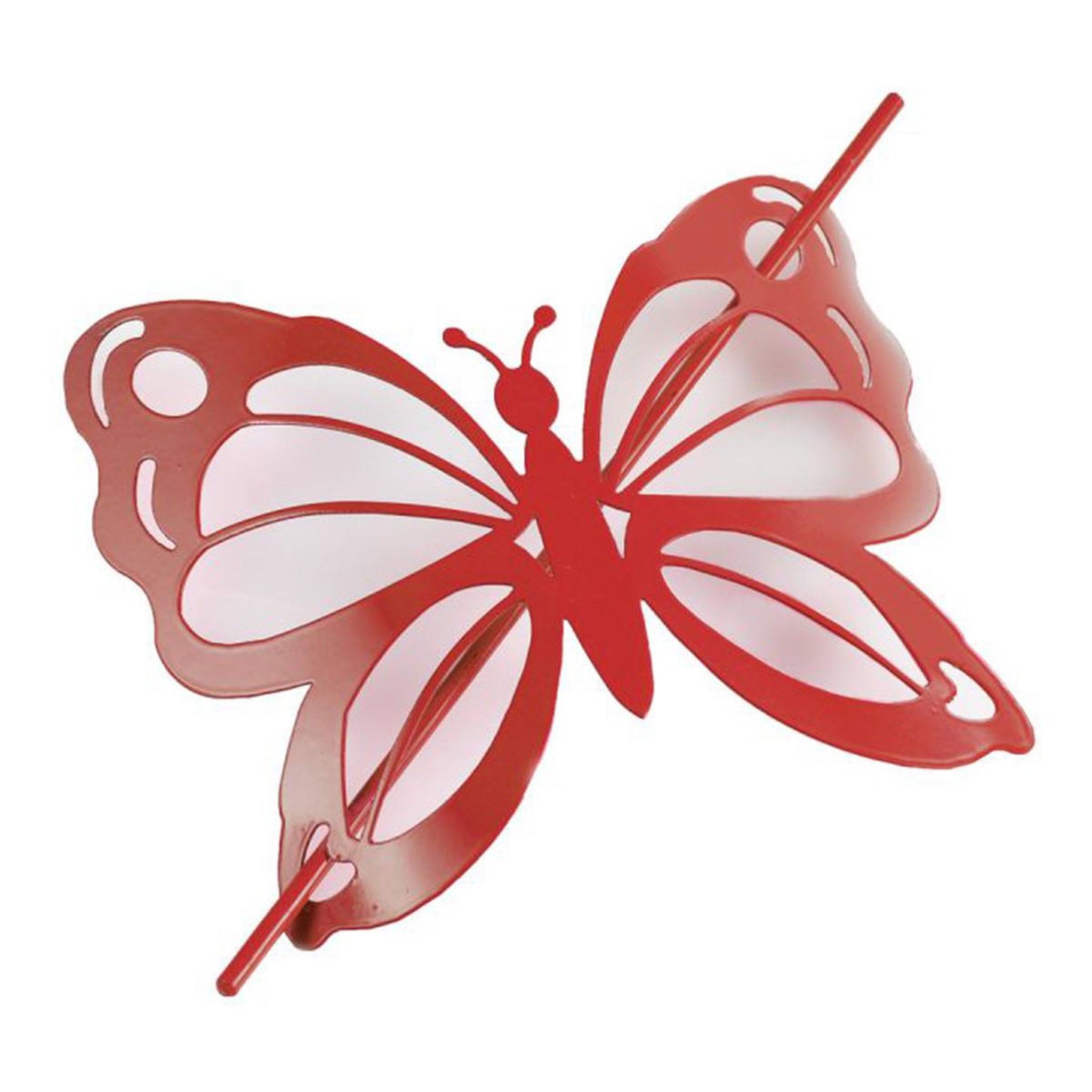 Douceur d'Intérieur Embrasse de rideau broche  farfalina  16cm rouge