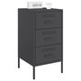 Voir la diapositive 3 : VIDAXL Tables de chevet 2 pcs noir 36x39x68 cm acier