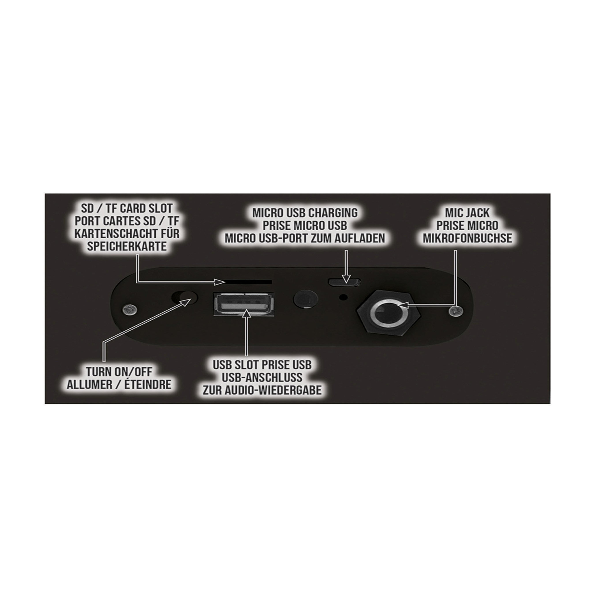 Voir la diapositive 3 : Lexibook Enceinte Bluetooth portable avec micro et effets lumineux Harry Potter