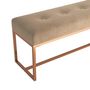 Voir la diapositive 5 : VIDAXL Banc Beige 110x36x45 cm Velours