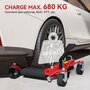 Voir la diapositive 5 : HOMCOM Lot de 2 chariots de manutention voiture - max. 680 Kg par chariot - largeur max. roue 228 mm