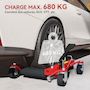 Voir la diapositive 5 : HOMCOM Lot de 2 chariots de manutention voiture - max. 680 Kg par chariot - largeur max. roue 228 mm