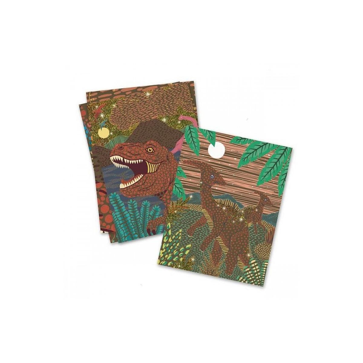 Djeco Cartes a gratter Le Regne des Dinosaures